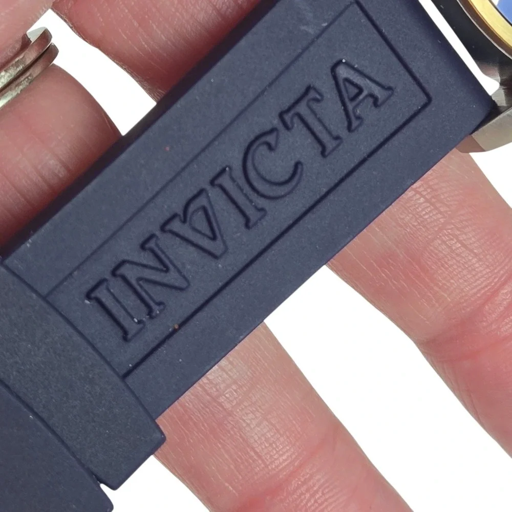 Invicta Specialty Men's Watch 12847 Blue Dial Stainless & Silicon SEE VIDEO